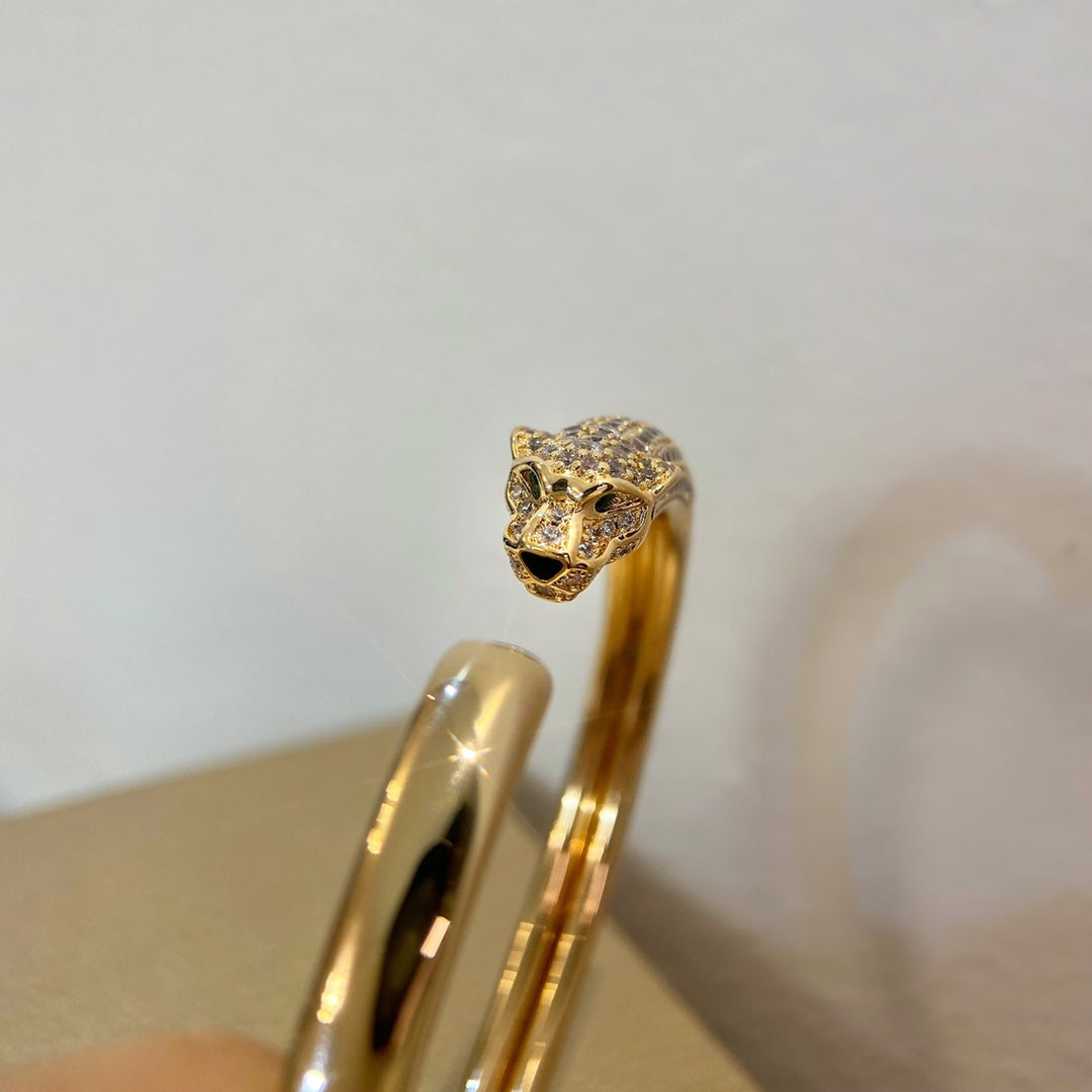 Mystic PANTHERE GOLD DIAMOND OPEN BRACELET