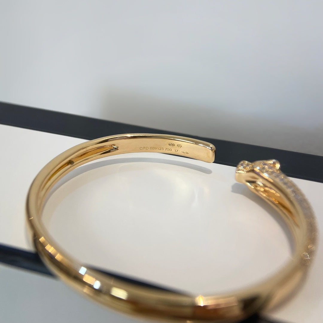 Mystic PANTHERE GOLD DIAMOND OPEN BRACELET