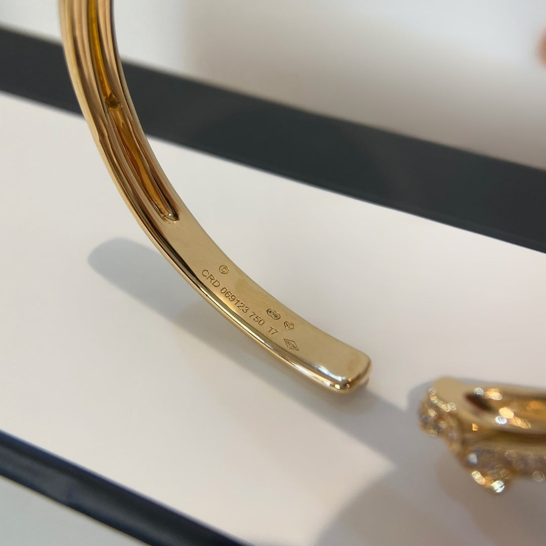 Mystic PANTHERE GOLD DIAMOND OPEN BRACELET