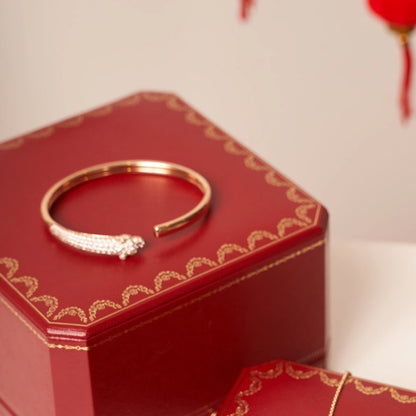 Mystic PANTHERE ROSE GOLD DIAMOND OPEN BRACELET