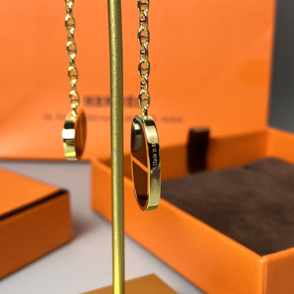 Mystic CHAINE VERSO BLACK CERAMIC EARRINGS