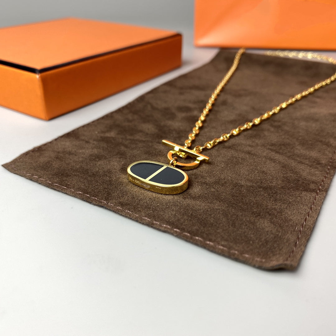 Mystic CHAINE VERSO BLACK CERAMIC NECKLACE