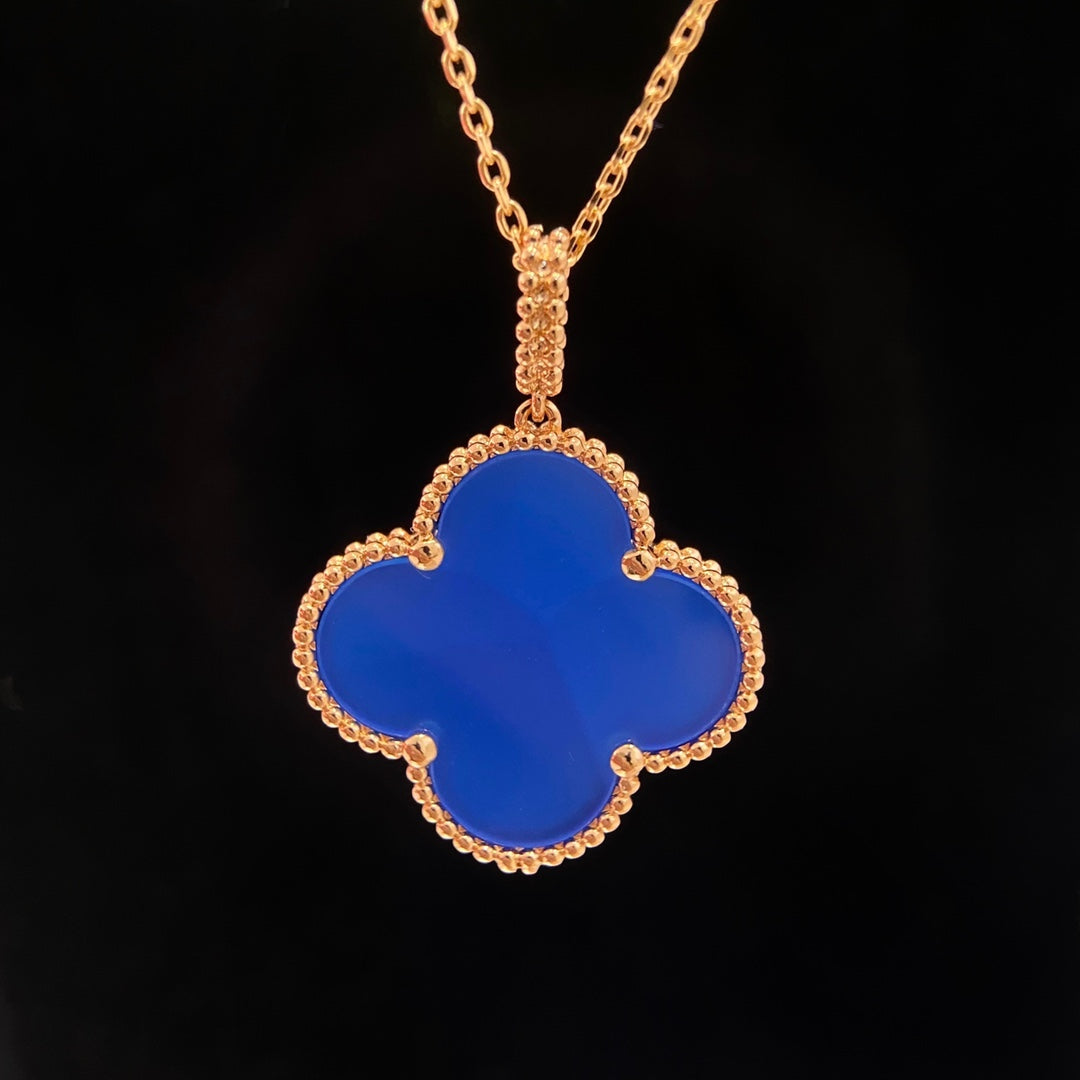 Mystic CLOVER 25MM NECKLACE TURQUOISE ROSE GOLD