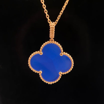 Mystic CLOVER 25MM NECKLACE TURQUOISE ROSE GOLD