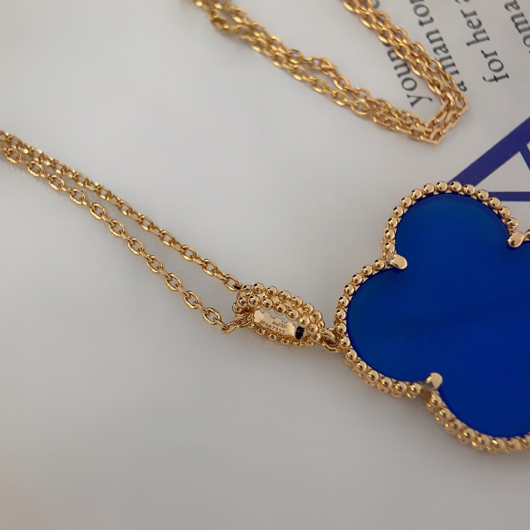 Mystic CLOVER 25MM NECKLACE TURQUOISE ROSE GOLD