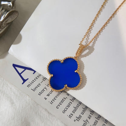 Mystic CLOVER 25MM NECKLACE TURQUOISE ROSE GOLD