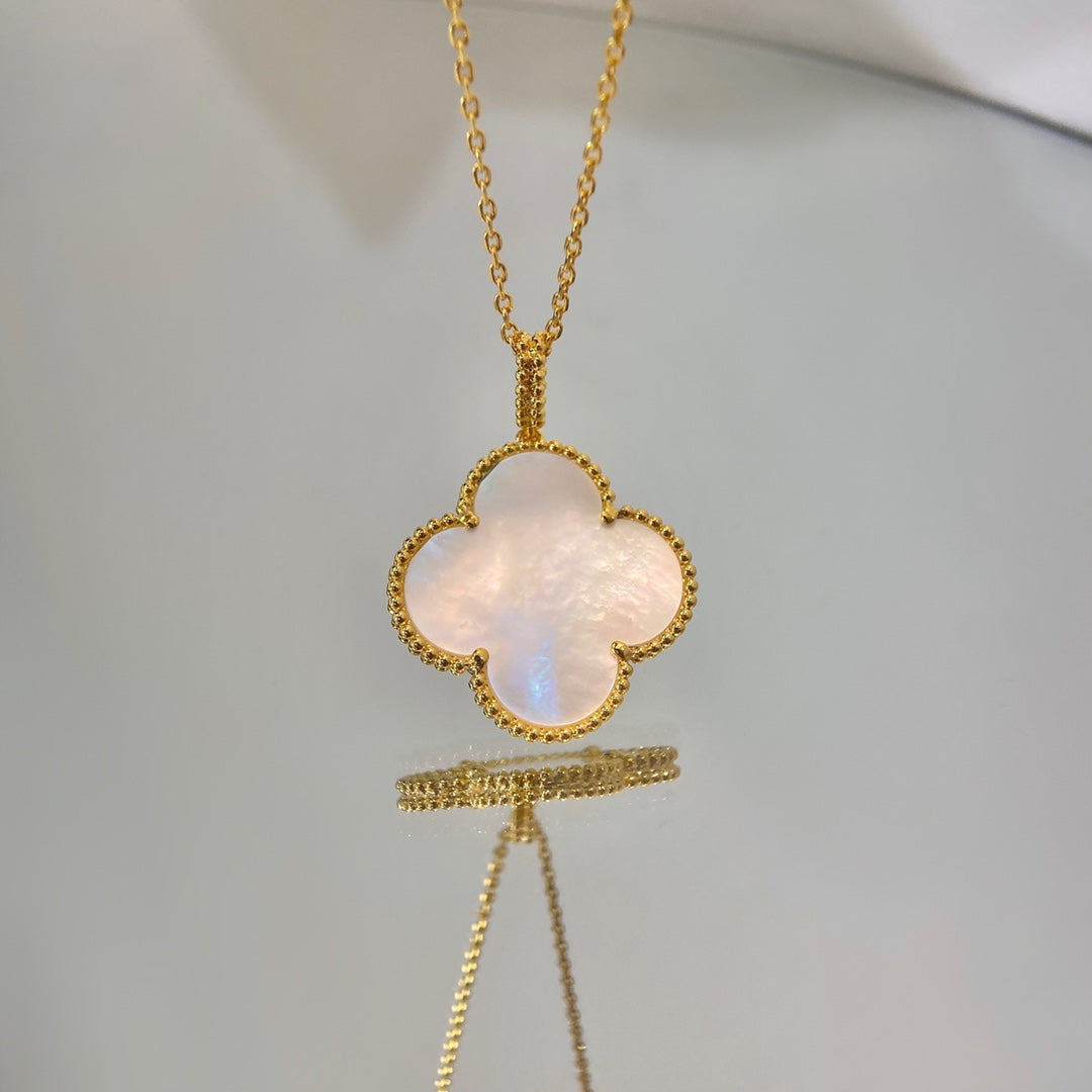 Mystic CLOVER 25MM MOP LARGE PENDANT NECKLACE