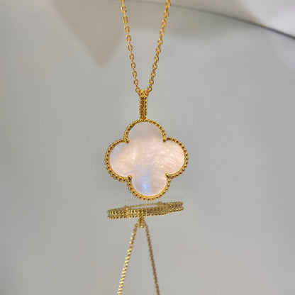 Mystic CLOVER 25MM MOP LARGE PENDANT NECKLACE