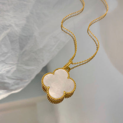 Mystic CLOVER 25MM MOP LARGE PENDANT NECKLACE
