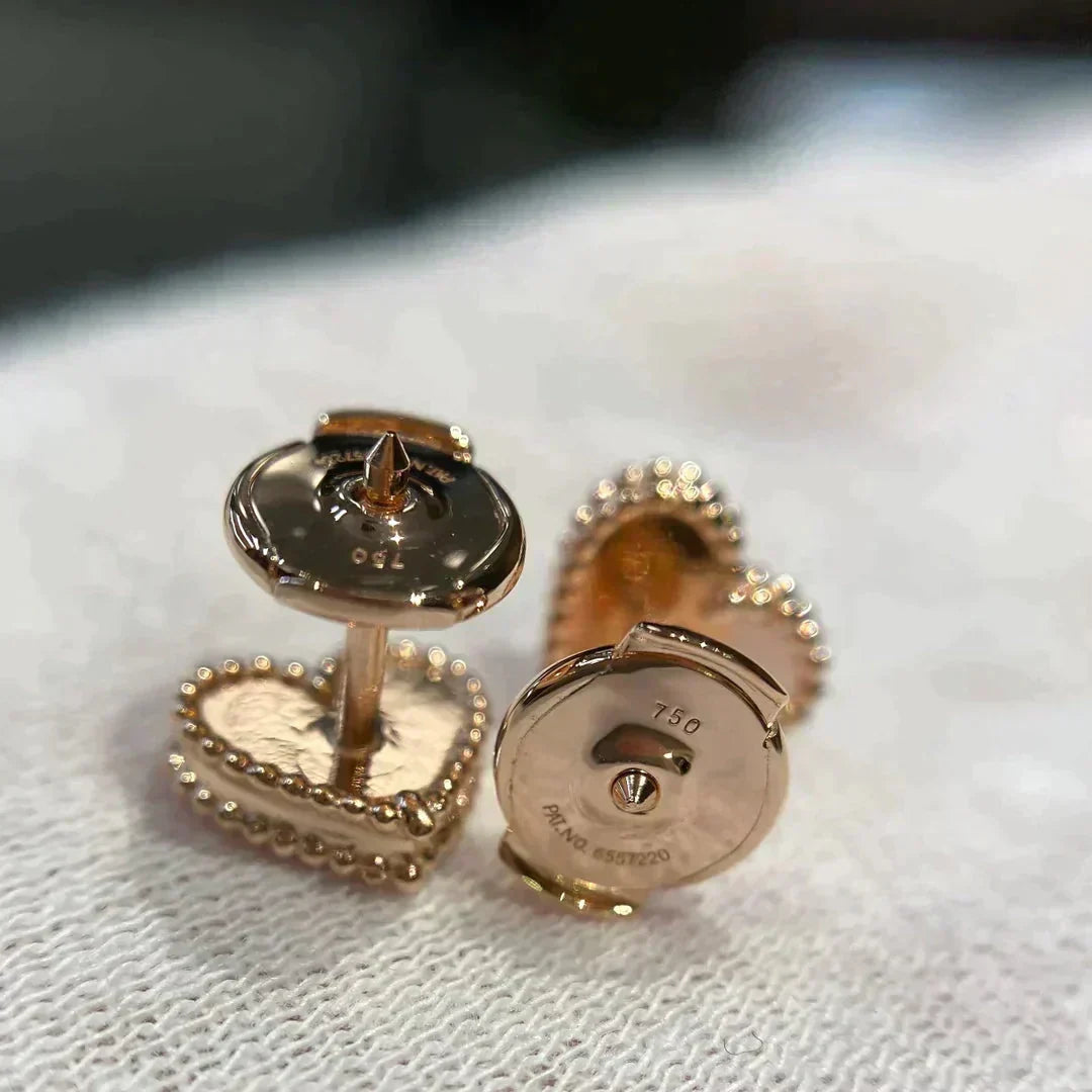 Mystic HEART CARNELIAN STUD EARRINGS