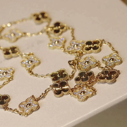 Mystic CLOVER 20 MOTIFS LASER DIAMOND NECKLACE