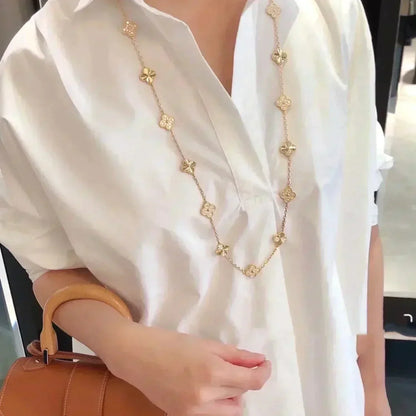 Mystic CLOVER 20 MOTIFS LASER DIAMOND NECKLACE