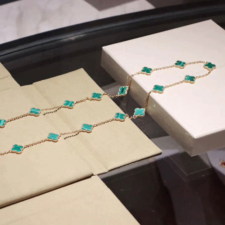 Mystic CLOVER 20 MOTIFS MALACHITE GOLD
