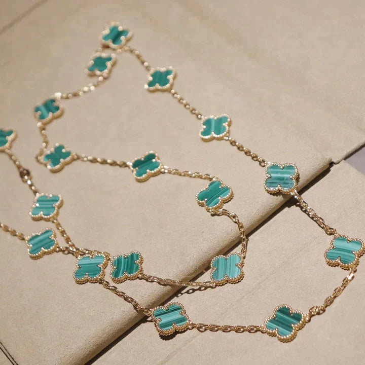 Mystic CLOVER 20 MOTIFS MALACHITE GOLD