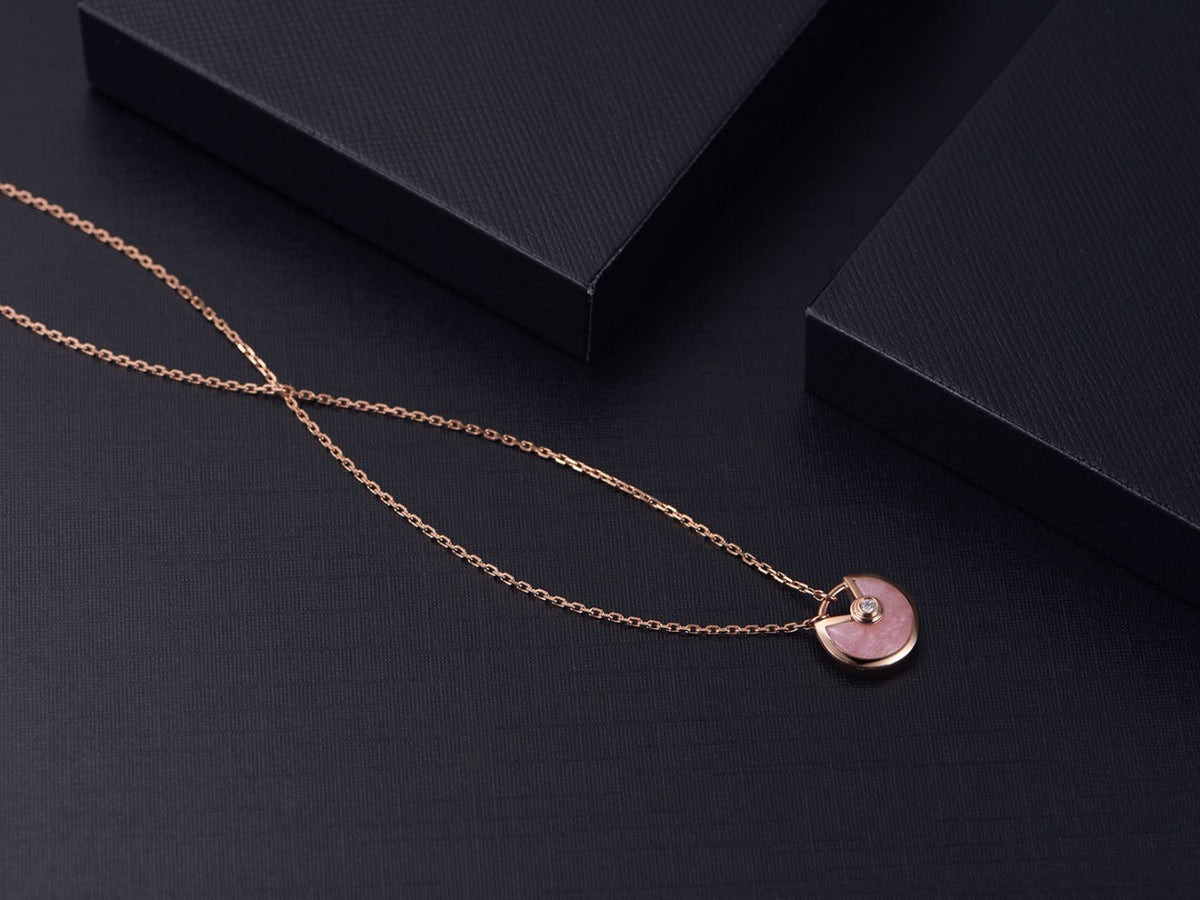 Mystic AMULETTE ROSE GOLD PINK MOP NECKLACE