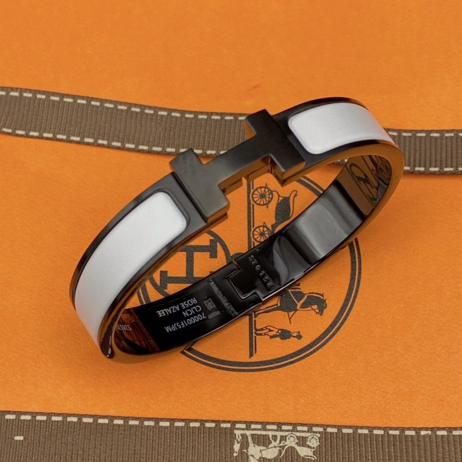 Mystic H BRACELET 12MM BLACK WHITE CERAMIC