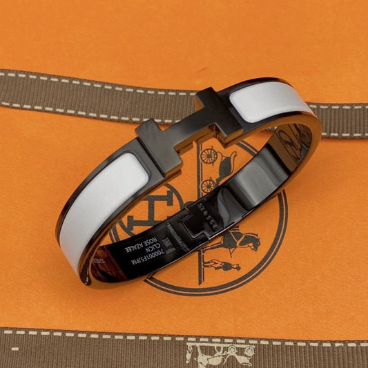 Mystic H BRACELET 12MM BLACK WHITE CERAMIC