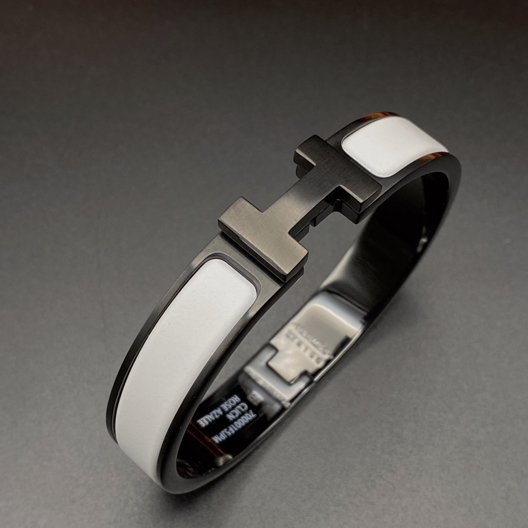 Mystic H BRACELET 12MM BLACK WHITE CERAMIC