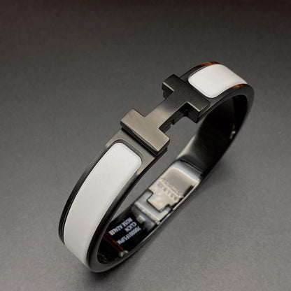 Mystic H BRACELET 12MM BLACK WHITE CERAMIC
