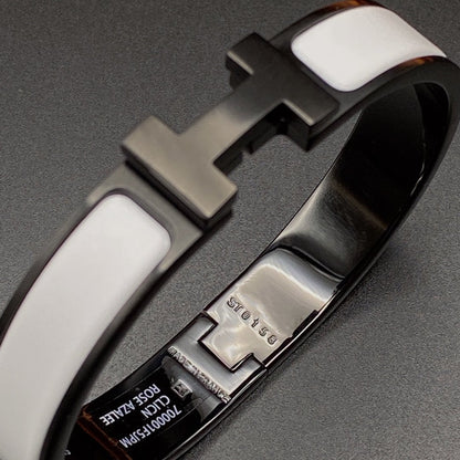 Mystic H BRACELET 12MM BLACK WHITE CERAMIC