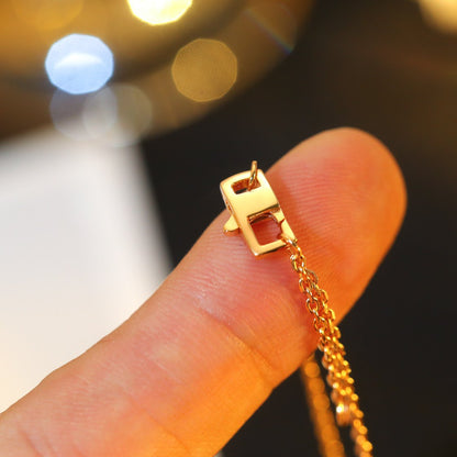 Mystic STAR AND SUN DIAMOND PINK GOLD NECKLACE