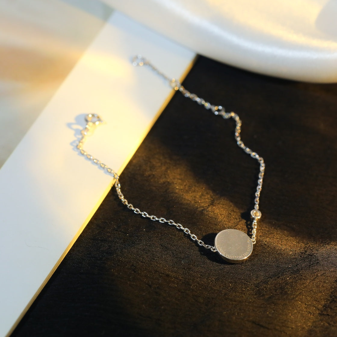 Mystic SUN MOTIF PINK MOP SILVER BRACELET