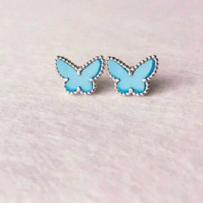 Mystic BUTTERFLY TURQUOISE EARRINGS SILVER