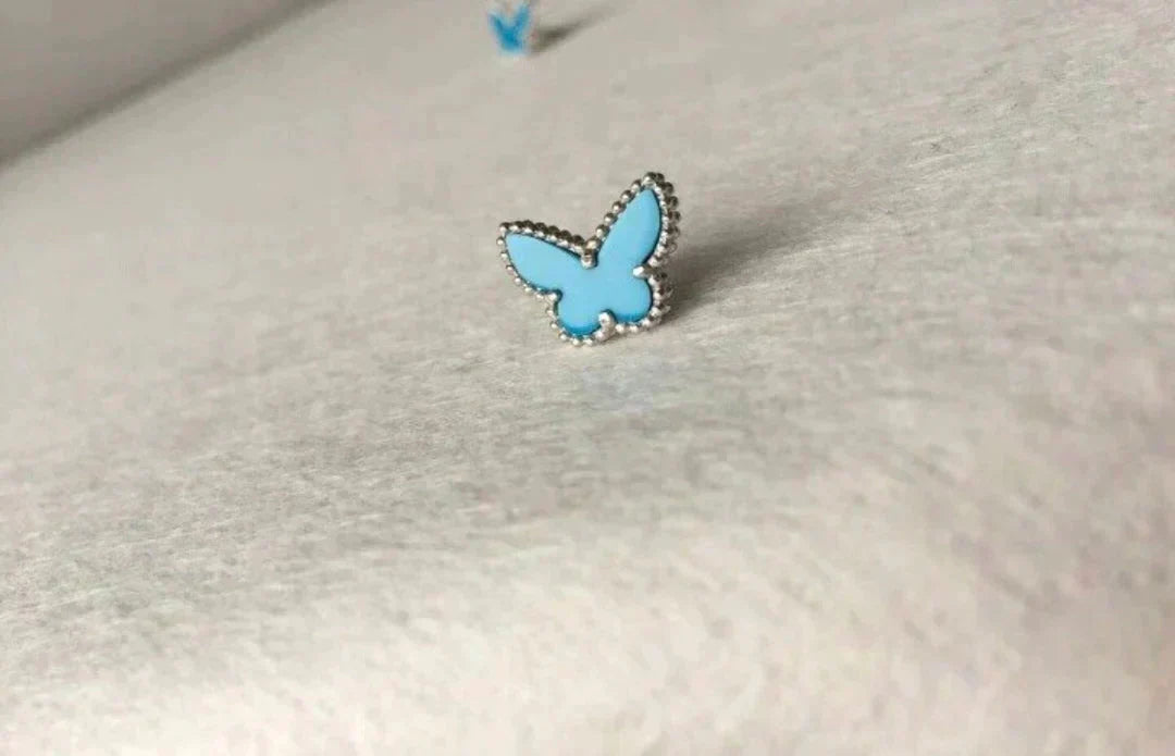 Mystic BUTTERFLY TURQUOISE EARRINGS SILVER
