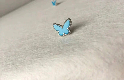 Mystic BUTTERFLY TURQUOISE EARRINGS SILVER