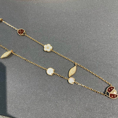 Mystic LUCKY SPRING 15 MOTIFS GOLD NECKLACE