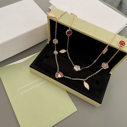 Mystic LUCKY SPRING 15 MOTIFS ROSE GOLD NECKLACE