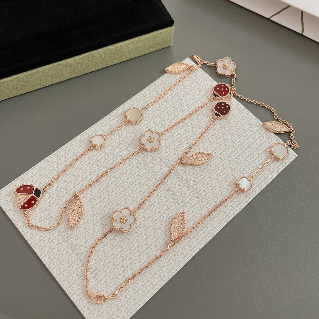 Mystic LUCKY SPRING 15 MOTIFS ROSE GOLD NECKLACE