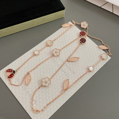 Mystic LUCKY SPRING 15 MOTIFS ROSE GOLD NECKLACE