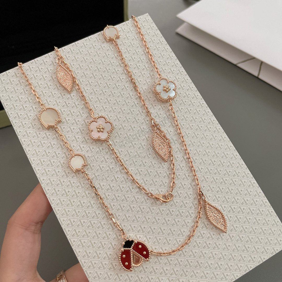 Mystic LUCKY SPRING 15 MOTIFS ROSE GOLD NECKLACE