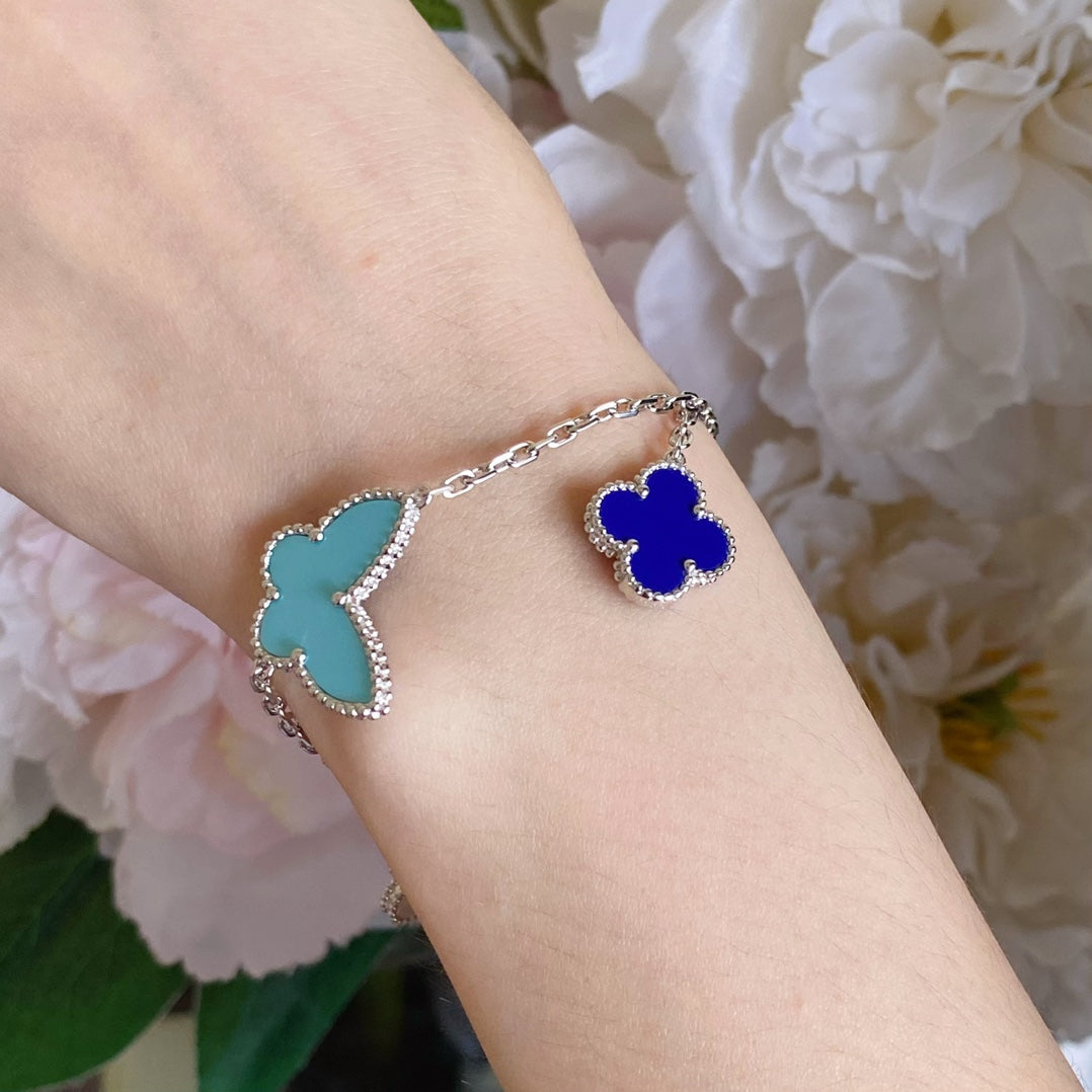 Mystic LUCKY SPRING SILVER BRACELET 4 MOTIF