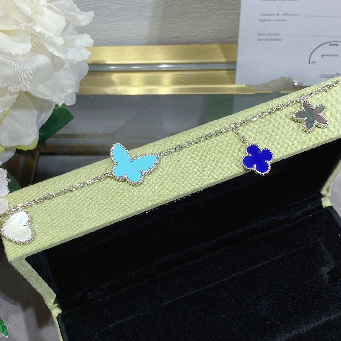 Mystic LUCKY SPRING SILVER BRACELET 4 MOTIF