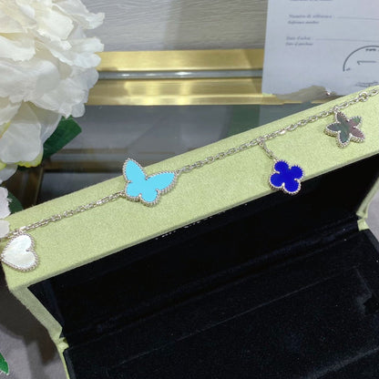Mystic LUCKY SPRING SILVER BRACELET 4 MOTIF