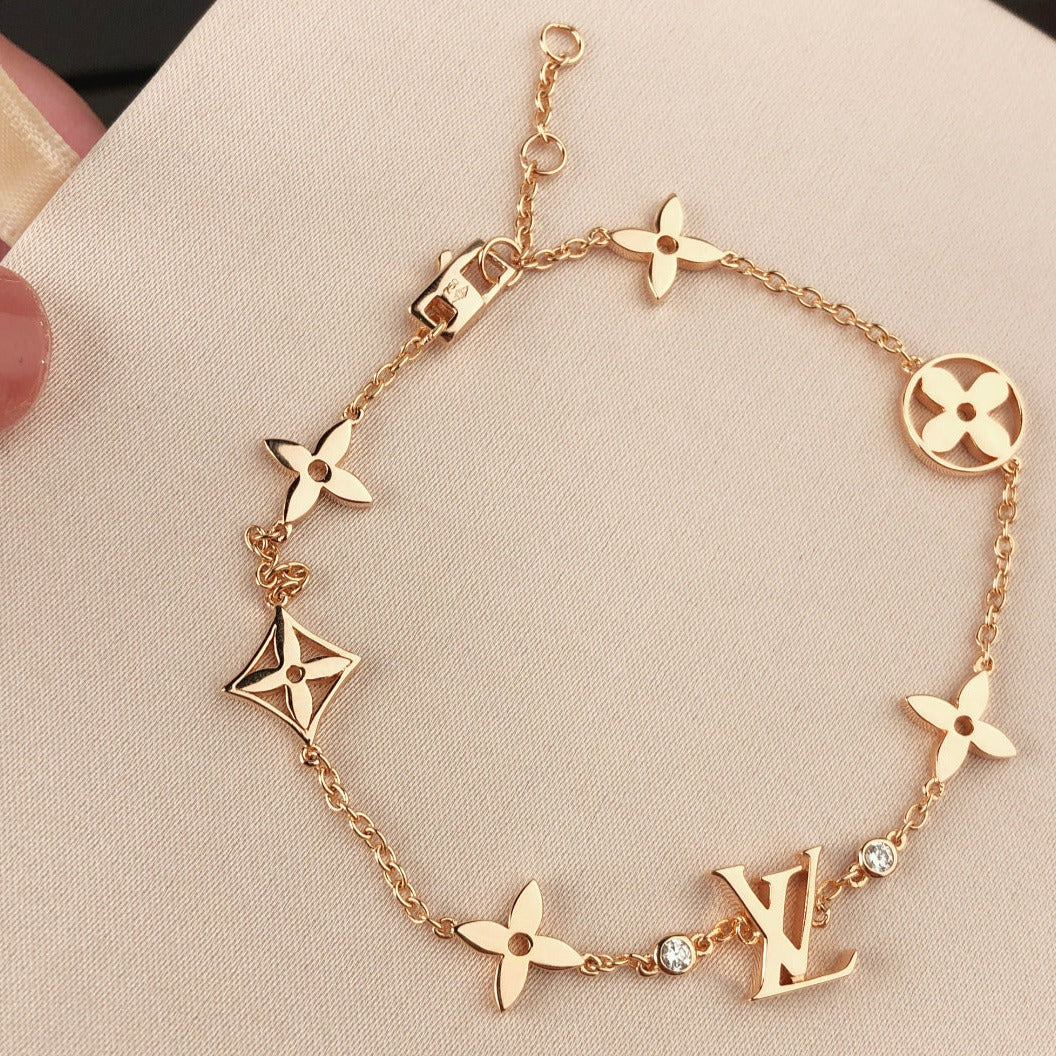 Mystic STAR AND SUN 7 MOTIFS GOLD BRACELET