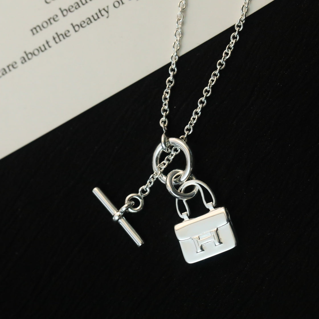 Mystic POP H PEDANT SILVER NECKLACE