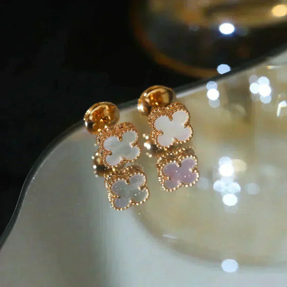 Mystic CLOVER MINI 9.5MM WHITE MOP EARRINGS