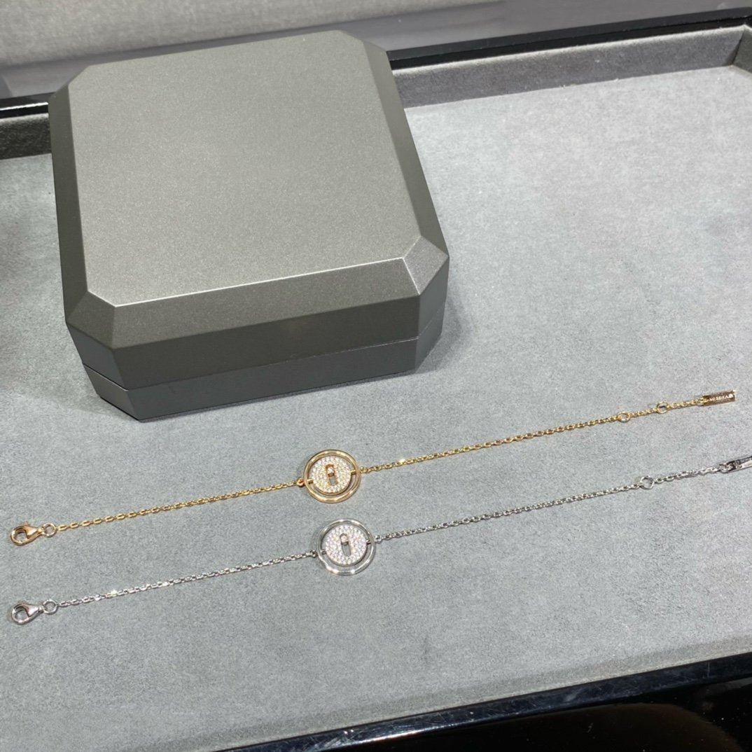 [Mystic]LUCKY MOVE DIAMOND PAVED BRACELET