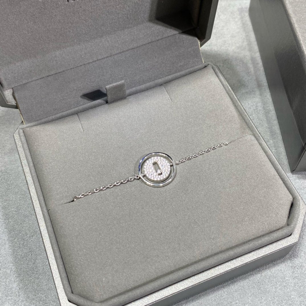 [Mystic]LUCKY MOVE DIAMOND PAVED BRACELET