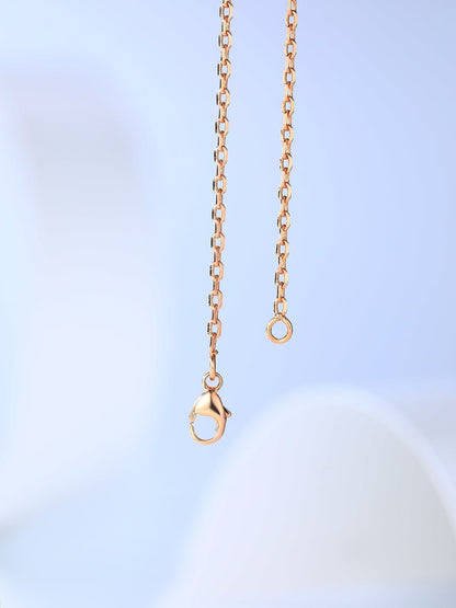 Mystic H CAGE PINK GOLD NECKLACE