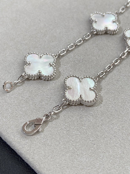 [Mystic ]New CLOVER WHITE PEARL MOP 5 MOTIF BRACELET COLLECTION