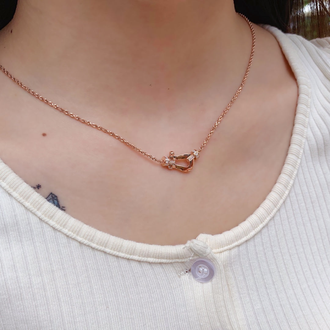 Mystic FORCE 10 PINK GOLD DIAMOND NECKLACE