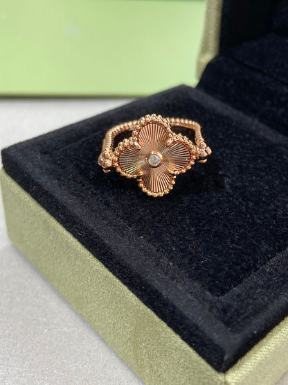 Mystic CLOVER RIVERSIBLE ROSE GOLD RING