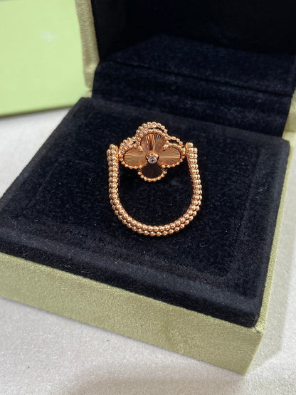 Mystic CLOVER RIVERSIBLE ROSE GOLD RING