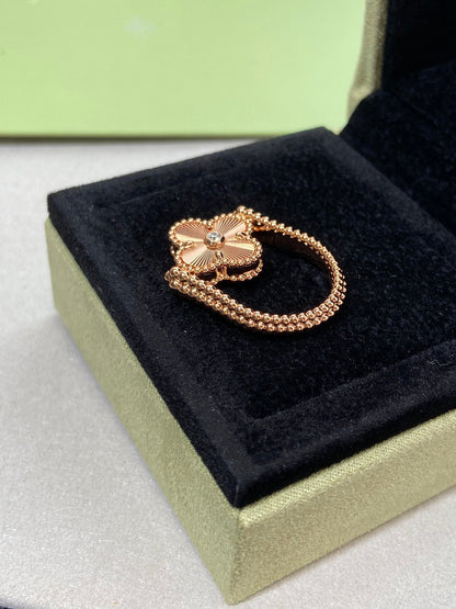 Mystic CLOVER RIVERSIBLE ROSE GOLD RING