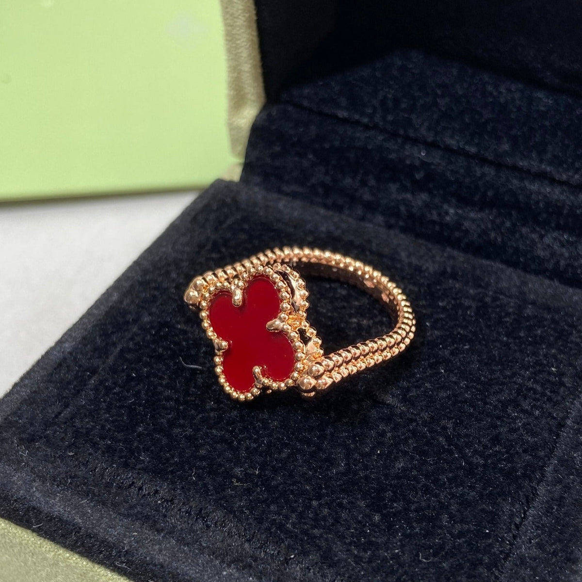 Mystic CLOVER RIVERSIBLE ROSE GOLD RING