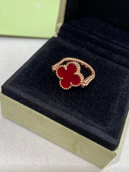 Mystic CLOVER RIVERSIBLE ROSE GOLD RING